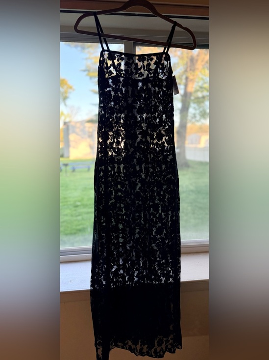 Auden Other - NWT Auden black lace sexy full length lingerie nightgown adjustable straps Med